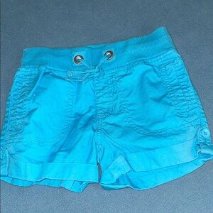 Justice girls’ size 10S (slim) turquoise blue cotton shorts